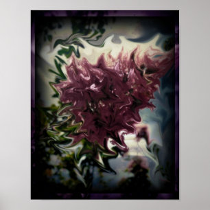 Distorted Flower Poster