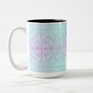 Distorted frame 01.w Lgrey BG Two-Tone Coffee Mug