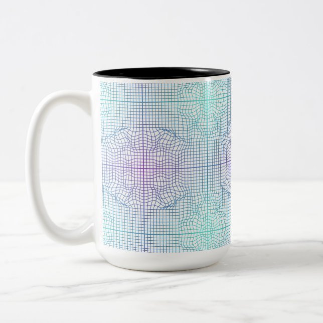 Distorted frame 01.w Lgrey BG Two-Tone Coffee Mug (Left)