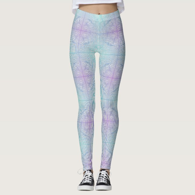Distorted frame 01.w White BG Leggings (Front)