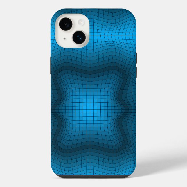 Distorted frame.B03.GBluex4.Black Lines iPhone Case (Back)