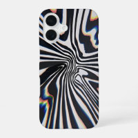 Distorted Line Art Prismatic Glitch
