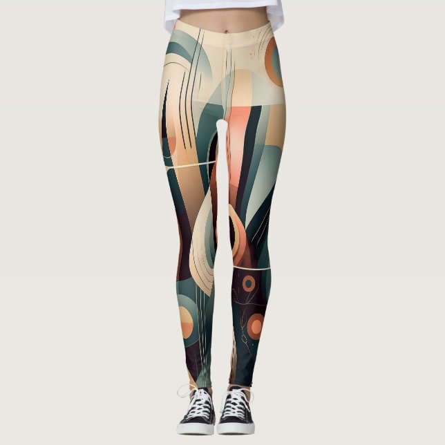 Distorted Peacock Leggings (Front)