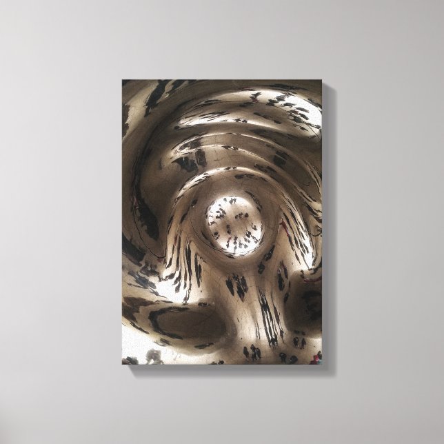 distorted people reflection canvas print (Front)