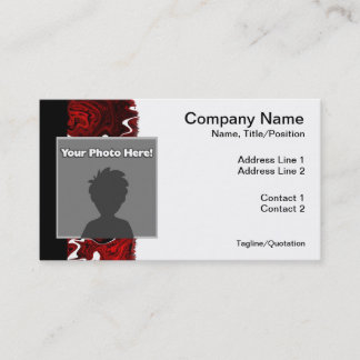 Distorted Red Graphic Business Card