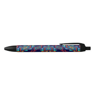 Distorted shapes abstract design black ink pen