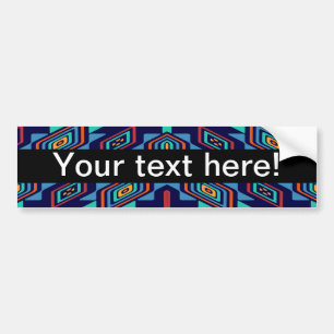 Distorted shapes abstract design bumper sticker