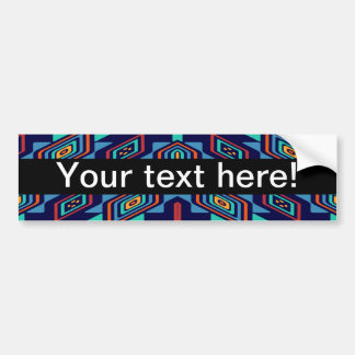 Distorted shapes abstract design bumper sticker