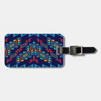 Distorted shapes abstract design luggage tag