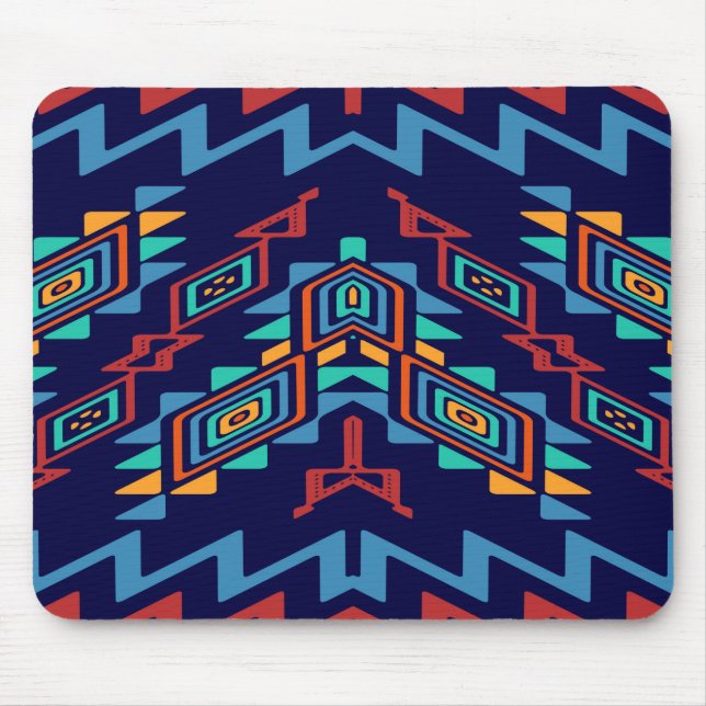 Distorted shapes abstract design mouse pad (Front)