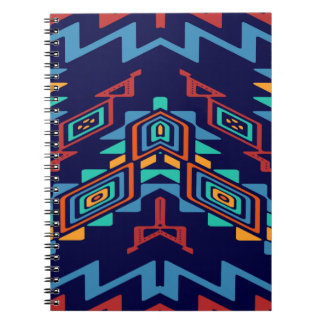 Distorted shapes abstract design notebook