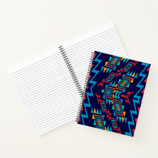 Distorted shapes abstract design notebook