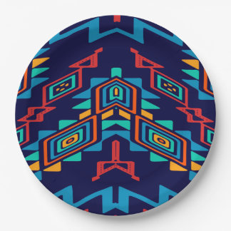 Distorted shapes abstract design paper plate