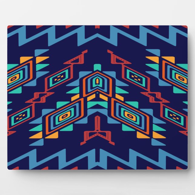 Distorted shapes abstract design plaque (Front)