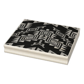 Distorted shapes abstract design rubber stamp