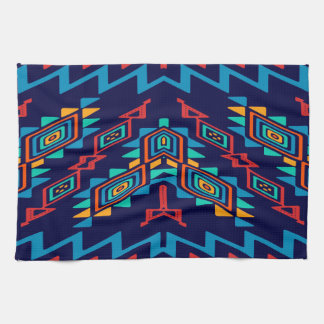 Distorted shapes abstract design tea towel