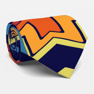 Distorted shapes abstract design tie