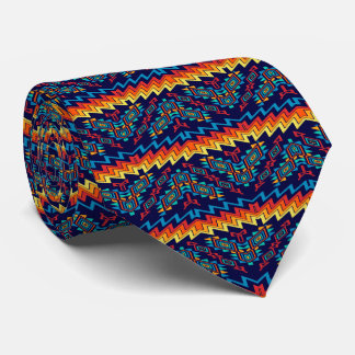 Distorted shapes abstract design tie