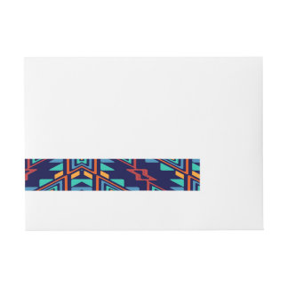Distorted shapes abstract design wraparound address label