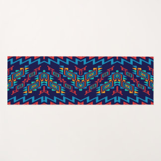 Distorted shapes abstract design yoga mat