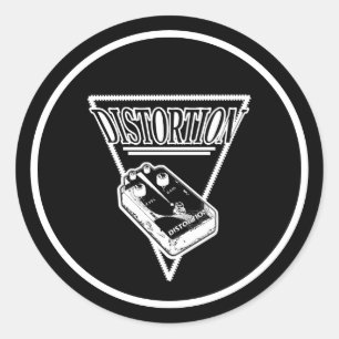 Distortion Classic Round Sticker