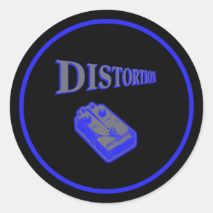 Distortion Diagonal Classic Round Sticker