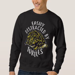 Distracted By Box Turtle Pet Reptile Tortoise Sweatshirt