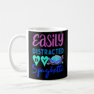 Distracted By Spaghetti Italian Food Noodles Coffee Mug