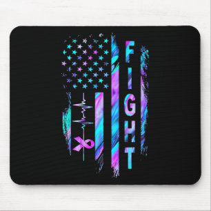 Distress American Flag Fight Suicide Prevention Aw Mouse Pad