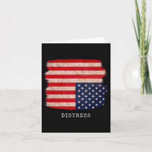 Distress Upside Down American Patriotic 4th July D Card