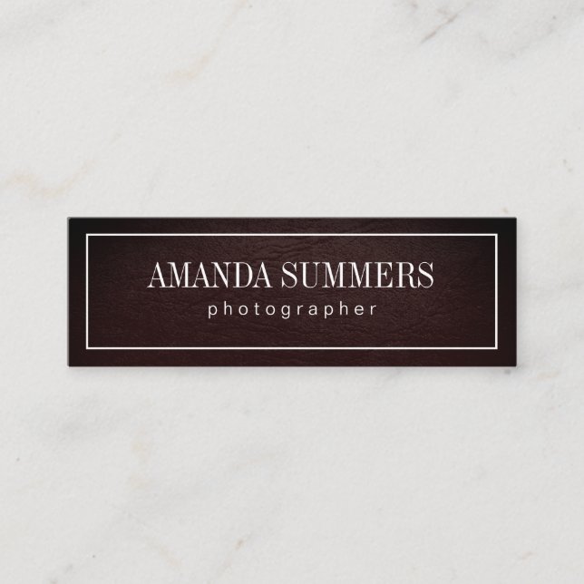 Distress with White Border Mini Business Card (Front)