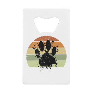 Distresse Paint Spatter Dog Paw Print Retro Sunset