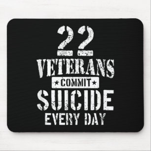 Distressed 22 Veterans Commit Suicide Every Day Mouse Pad