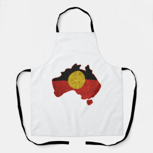 Distressed Aboriginal Flag  Apron