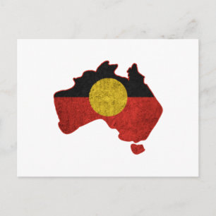 Distressed Aboriginal Flag Holiday Postcard