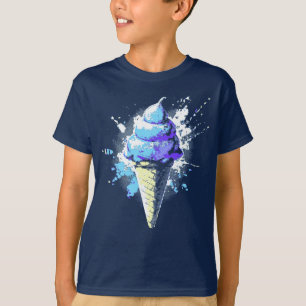 Distressed Abstract Ice Cream Splatter Boy's T-Shirt
