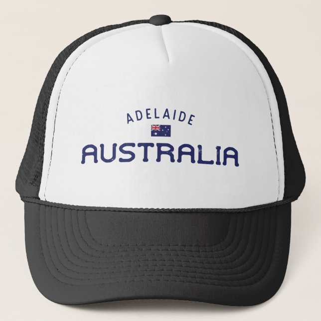 Distressed Adelaide Australia Trucker Hat (Front)