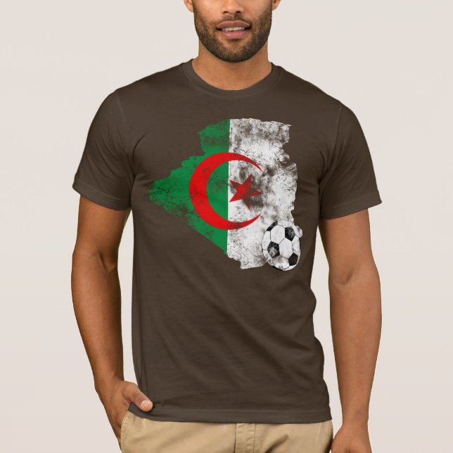 Distressed Algeria Soccer T-Shirt (Front)