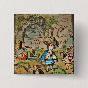 Distressed Alice and Friends Cover 15 Cm Square Badge