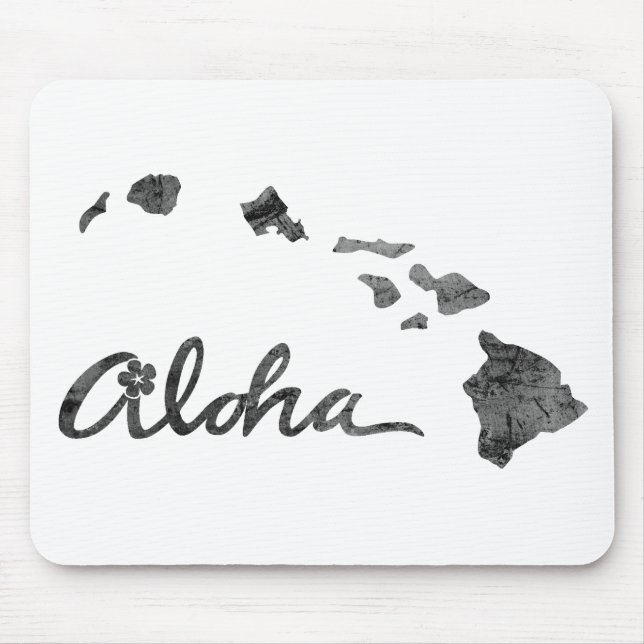 Distressed Aloha Island Mouse Pad (Front)