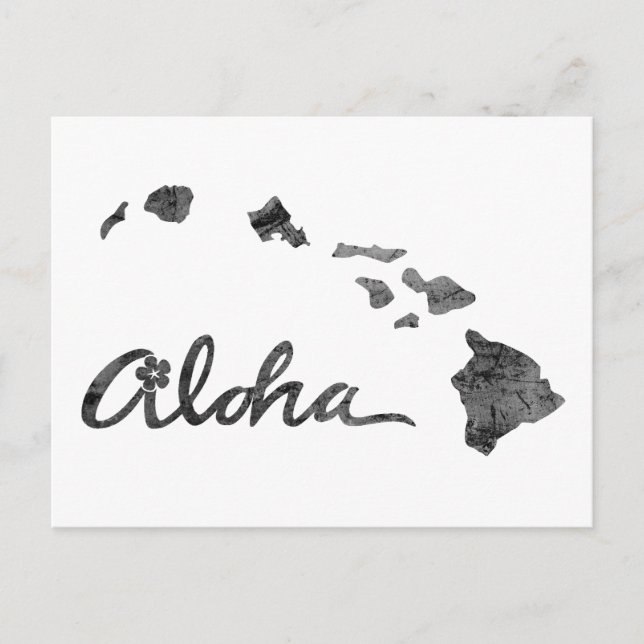 Distressed Aloha Island Postcard (Front)