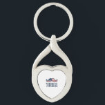 Distressed America Moustache Patriotic Vector Desi Key Ring<br><div class="desc">Distressed America Moustache Patriotic Vector Design_1</div>