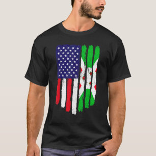 Distressed American Burundi Flag Patriotic T-Shirt