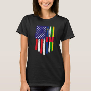 Distressed American Central African Republic Flag  T-Shirt