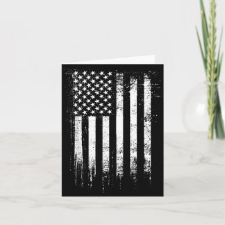 Distressed American Flag Black Card