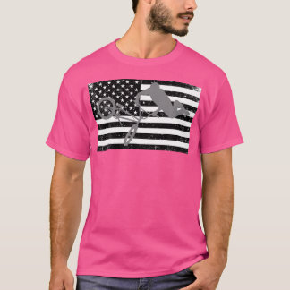 Distressed American Flag Bmx T-Shirt