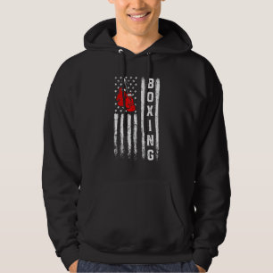 Distressed American Flag Boxing Gloves USA Boxer P Hoodie