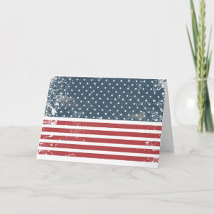 distressed american flag card