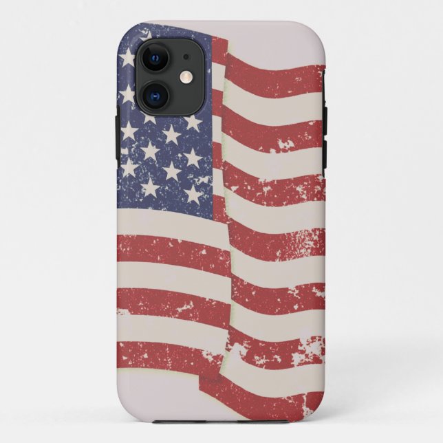 Distressed American Flag Case-Mate iPhone Case (Back)