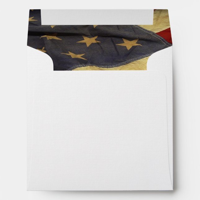 Distressed American Flag Customised Envelope (Back (Bottom))